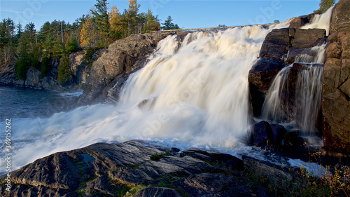 Low angle view of High Fall - long exposure.