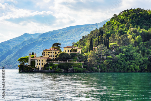 Lake Como, view of the Villa del Balbianello. Italy