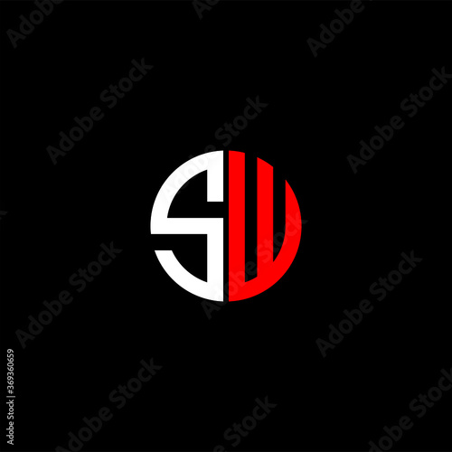 S & W letters Joint logo icon vector template for corporate logo and business card design.