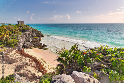Temple of the God of Wind Tulum Yucatan Mexico