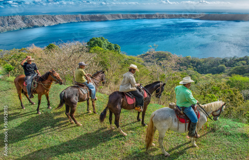 horse riding on the rim of Laguna de Apoyo, Diria Nicaragua