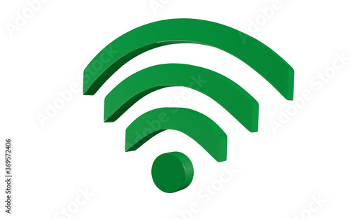 3d illustration of wifi connection icon representing communication