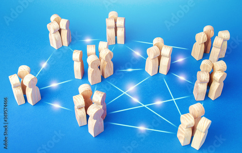 Connections of employees teams in the company. Coordination, knowledge sharing. Equal distribution of duties, high autonomy of units. Collaboration, teamwork. An effective business relationship system