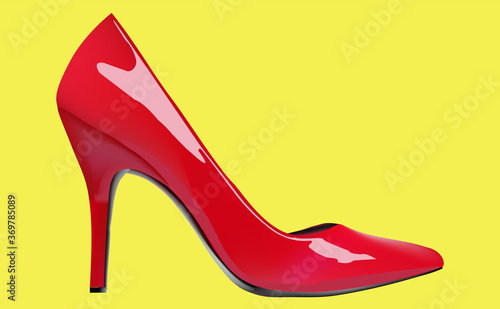 red high heel shoes