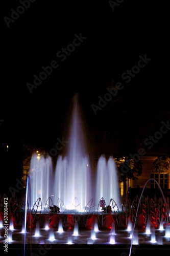 Fountain at night in Litewski Square in Lublin. 5