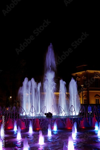 Fountain at night in Litewski Square in Lublin. 6