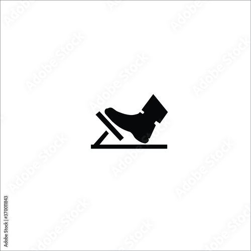 gas pedal, brake pedal, isolated icon on white background, auto service, repair, car detail