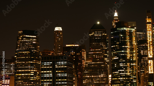 landscape photo of lower Manhattan night time 