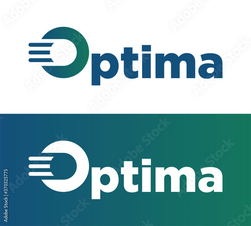 optima logo. Initial O optima logotype design template