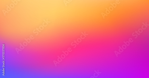 Abstract Blurred orange magenta purple yellow background. Soft gradient backdrop with place for text. Vector illustration for your trendy graphic design, banner, poster, website