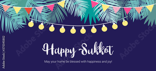 A Vector illustration of a Traditional Sukkah for the Jewish Holiday Sukkot . vector illustration