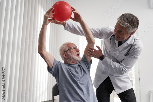 Using a ball for back rehabilitation purposes