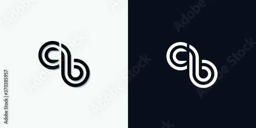 Modern Abstract Initial letter CB logo. This icon incorporate with two abstract typeface in the creative way.It will be suitable for which company or brand name start those initial.