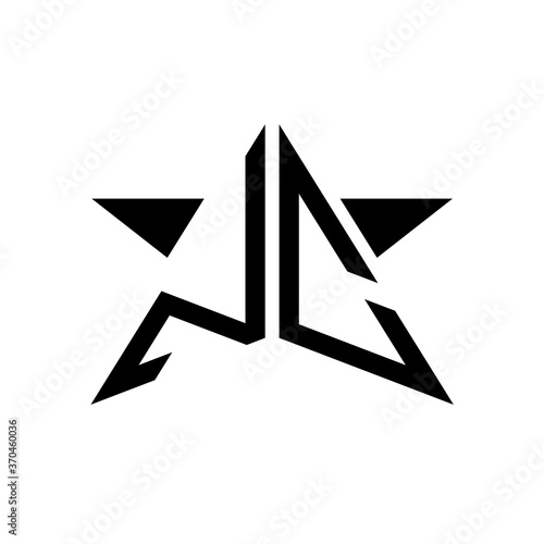 Initial Star Monogram Logo NC
