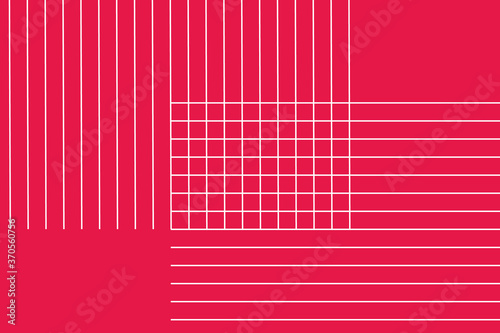 White perpendicular parallel grid line pattern on a red background vector