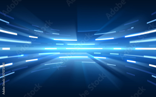 Blue light abstract lines background