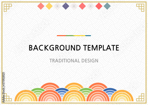Korean traditional background template design 