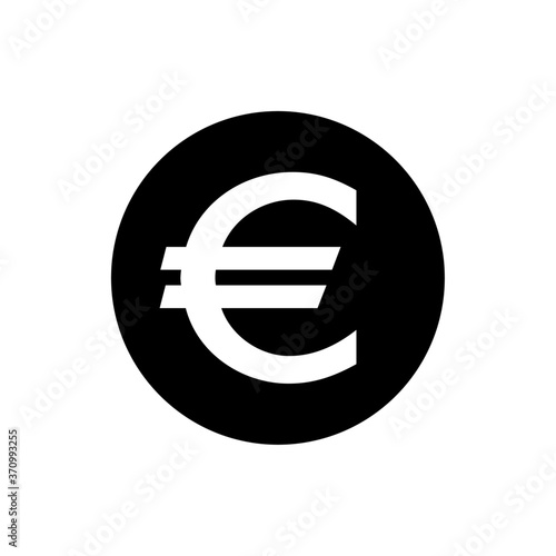 Euro coin money icon v2. Internet flat icon symbol for applications.