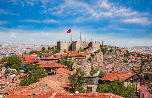 Ankara is capital city of Turkey - View of Ankara castle and interior of the castle