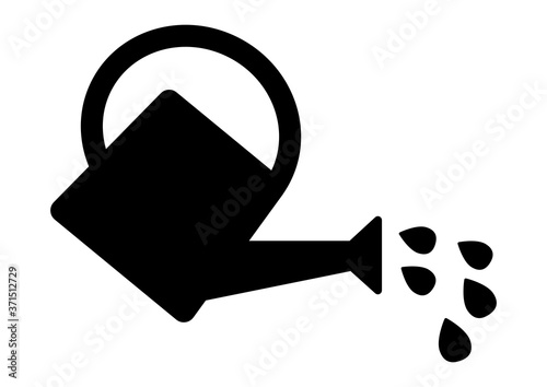 gz888 GrafikZeichnung - watering can icon. irrigation / water drops - simple template / logo - DIN A4 xxl g9872