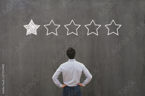 bad rating and negative reviews concept, reputation management and customer relations