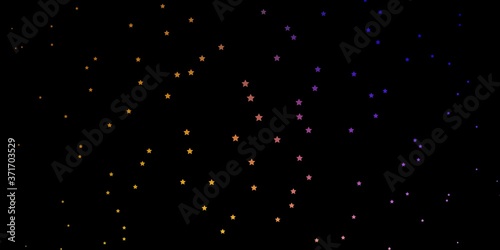 Dark Pink, Yellow vector background with colorful stars. Shining colorful illustration with small and big stars. Best design for your ad, poster, banner.