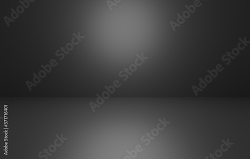 3d rendering of empty black abstract minimal concept background. Scene for advertising, cosmetic ads, showcase, presentation, website, banner, cream, fashion. Illustration. Product display