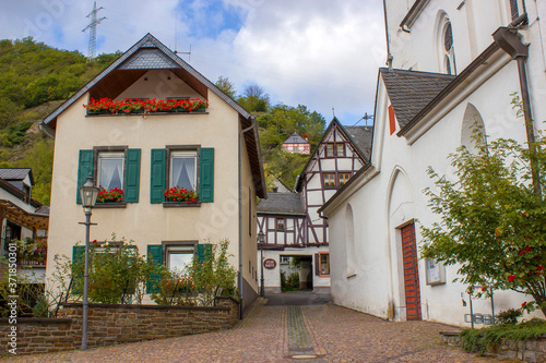 Treis-Karden town with the Moselle river in Germany