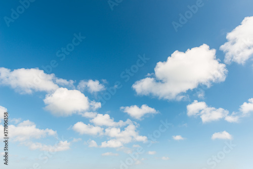 background and texture of abstract beautiful blue sky with white clouds