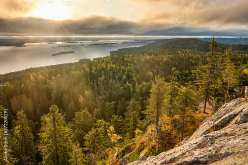 Beautiful nature landscape in Koli national park in Finland