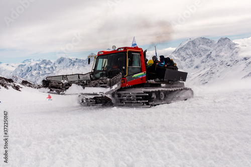 ratrak on the ski slope