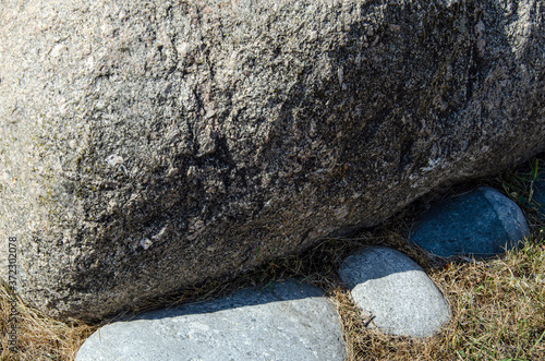 surface of the cave rock wall. gray stone texture background.