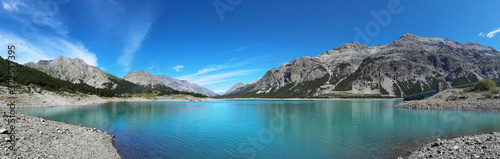 lago di cancano a bormio in italia, cancano lake in bormio in italy