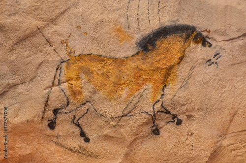 Cave drawing of a horse