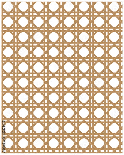 Natural cane webbing effect seamless pattern