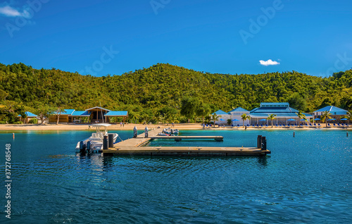 A view across the landing bay on Norman island off the main island of Tortola