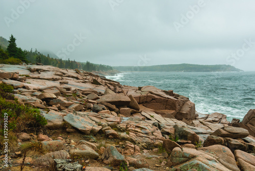 Rocky Coast in the Rain, Acadia NP, Maine