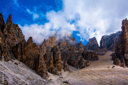 clouds and Dolomite peaks two