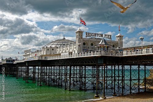 Brighton, England - September 11, 2009: Brighton Pier, First opened in 1899