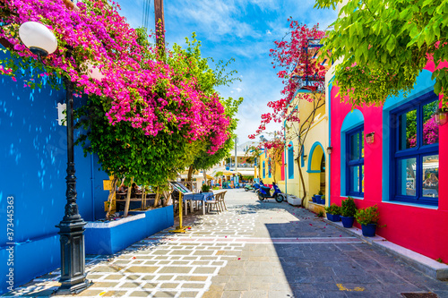 Beautiful street view in Kos Island. Kos Island is populer tourist destination in Greece.