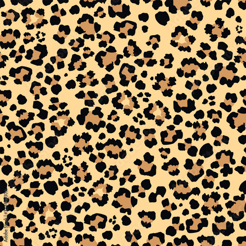 Leopard vector seamless pattern