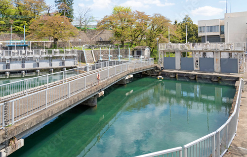 東京都水道局の羽村導水ポンプ所（東京都羽村市）