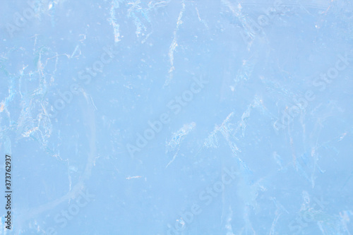 Blue ice texture. Close-up. Background.