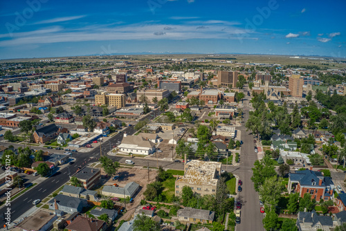 Aerial View of Cheyenne, Wyomings capitol