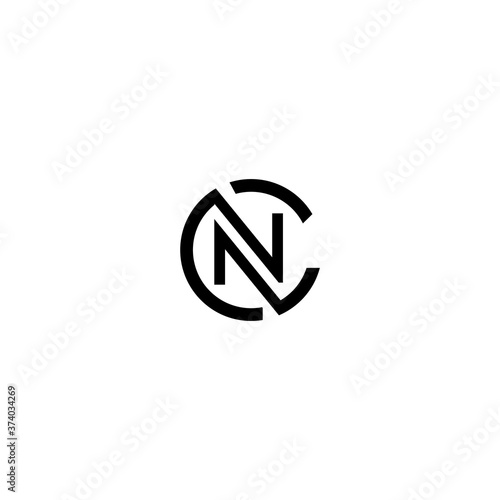 NC CN logo design template elements