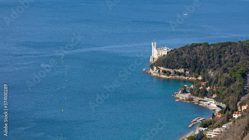 Aerial Miramare Castle Trieste Italy