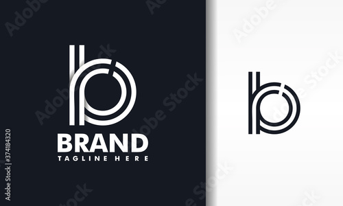 monogram letter br logo