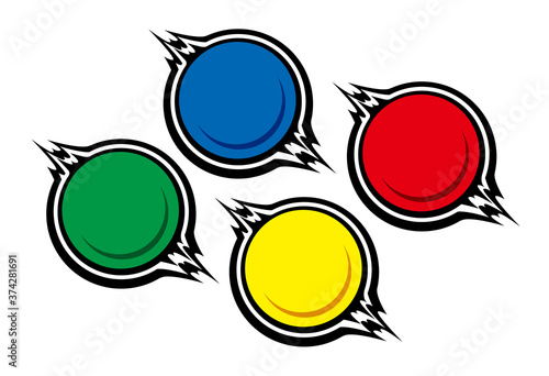 Controller style button vector icon