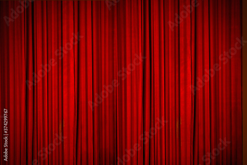 red curtain background