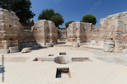 Baptistery of Basilica of St. John in Selcuk Town, Izmir, Turkey